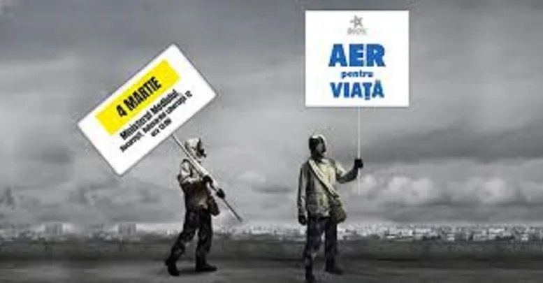 PROTEST la Ministerul Mediului faţă de poluarea din marile oraşe