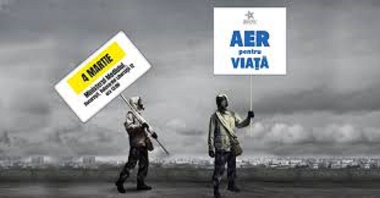 PROTEST la Ministerul Mediului faţă de poluarea din marile oraşe