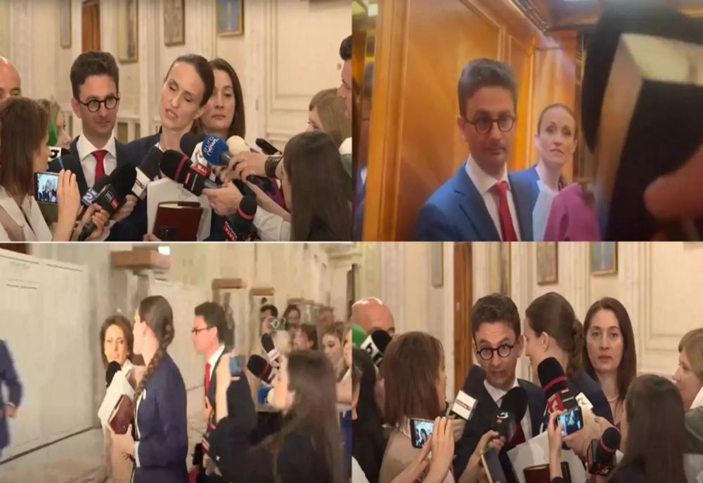 NOUL MINISTRU DE EXTERNE, DERANJAT DE ÎNTREBĂRILE JURNALIȘTILOR DESPRE TRUMP. ȚOIU ARUNCĂ BOMBA ȘI FUGE ÎN TIMP CE BULAI ÎMPINGE PRESA-VIDEO