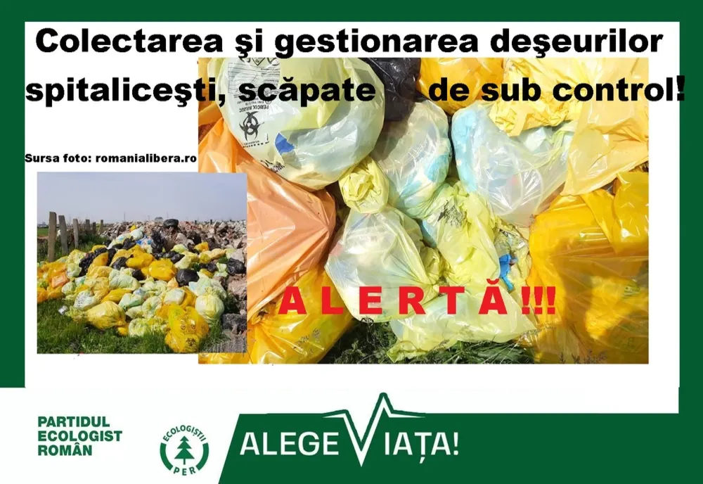Colectarea şi gestionarea deşeurilor spitaliceşti, scăpate de sub control. Alexe, somat să intervină!